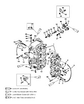 Блок цилиндров и картер (Часть 2) 2-Х ТАКТНОГО ПЛМ MERCURY 55 Серийный номер от 9885345 до 9973099