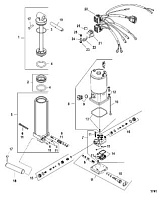 Гидроподъем 4-Х ТАКТНОГО ПЛМ MERCURY 30 Серийный номер от 0P153500 до 0P400999